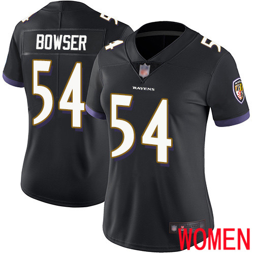 Baltimore Ravens Limited Black Women Tyus Bowser Alternate Jersey NFL Football #54 Vapor Untouchable->women nfl jersey->Women Jersey